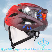 Casco De Bicicleta X-TIGER Para Adultos Con Luz Trasera LED Modo Doble Gafas Ajuste 58-62cm Ligero Y Transpirable Para Ciclismo - details 17