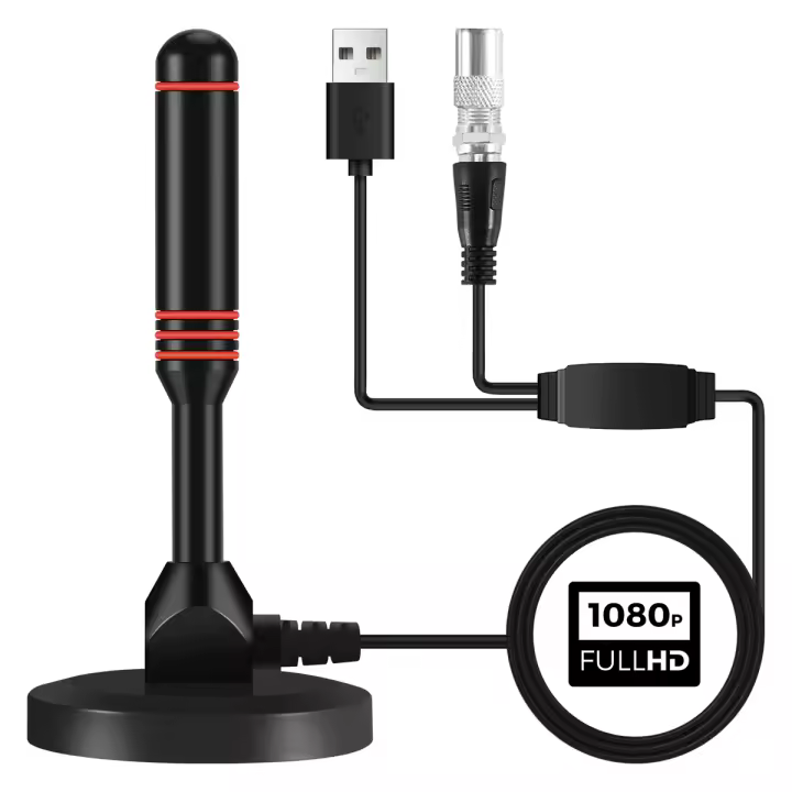 Antena de TV Digital para interiores, HDTV device with señal inteligente, 1080P, 4K, rank de señal de 130 Muelas - 1