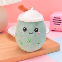 Llavero Colgante De Peluche Mini Simulación De Taza De Té De Leche Con Frutas Regalo De Vacaciones Para Adultos Y Teenagers Unisex - details 5