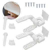Paquete De 1 Pared De Inodoro En Plástico Blanco Con Tapa Y Resorte Reemplazo Con Tornillos Y Tornillos Apto Para Inodoros Y Baños Herramienta Pequeña - details 4