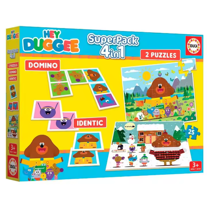Educa Borras Juego De Mesa 4 En 1 Hey Duggee Superpack - 1