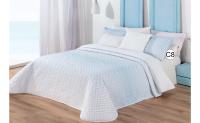 Colcha Bouti Reversible Manterol  Cama 135 SUMMER 122 - Estampado de Motas en Rosa o Gris o Azul - Ropa de Cama de Alta Calidad - details 3