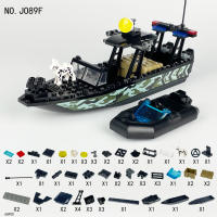 Modelo De Barco Assalto SWAT En Camuflaje Negro Python Marítimo Pequeño Puzzle De Bloques De Construcción Regalo De Navidad O Cumpleaños Para Niños Y Adultos - details 2