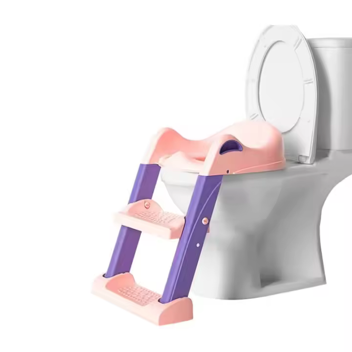 ATAA Orinal con escalera plegable Karman, Adaptador para WC para niños y bebés, Reductor de WC para niños, Adaptador con escaleras para niños - 1