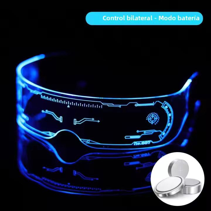 Gafas Luminosas LED Mejoradas Vintage Punk Para Decoración De Navidad Coloridas Y Fashion Para Fiestas Luz Nocturna Con Luz Neón - 1
