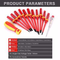 Kit De Herramientas Eléctricas 13pcs/8pcs Con Destornilladores Aislados De 1000V Y Bits Magnéticos Slotted Set De 15 Piezas - details 4