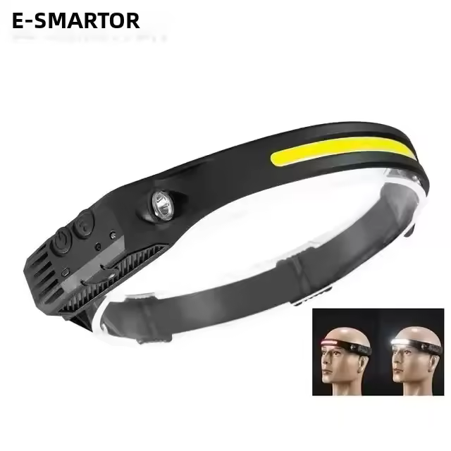 Linterna Frontal LED Recargable Con Sensor Y Batería Integrada Luz De Trabajo Super Brillante Torcha USB Para Camping Y Pesca - 1