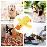 Juguete De Peluche Para Perro Tamaño 3 Compañero De Sueño Pato Resistente a Mordidas Alivio Del Estrés Masticar Dientes Sonido Relajante Para Mascotas - details 14