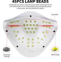 Secador De Uñas LED SUN X5 MAX Con Sensor Inteligente 45 Lámparas UV Para Remoción De Polvos Gel Tamaño 230mm*200mm*105mm Peso 300g - details 3