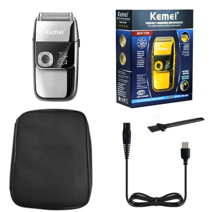 Original kemei hair beard electric shaver for men barber electric razor powerful bald head shaving machine finishing fade tool - 1