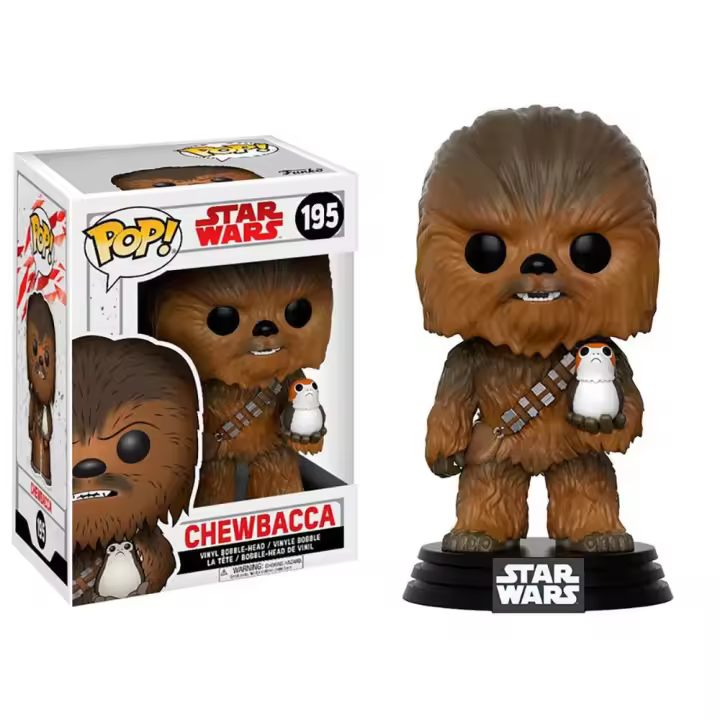 Funko Pop Figura Star Wars The Last Jedi Chewbacca With Porg - 1
