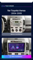 AWESAFE inalámbrico CarPlay Android Auto Radio para Toyota Verso Corolla 2004 2005 2006 2007 2008 2009 coche reproductor multimedia GPS 2 din autoradio volante controles RDS Bluetooth - details 2