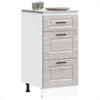 vidaXL Mueble bajo de cocina porto madera reconstituida en color Gris sonoma/Gris hormigón/Roble Sonoma y más | almacenamiento funcional diseño moderno para baño dormitorio sala - details 0
