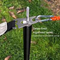 2/4Pcs Ajustador De Tienda De Campaña Con Correa De Viento Hebilla De Acero Inoxidable Para Sujeción De Toldo Y Poles De Toldo Accesorio De Tienda De Camping - details 0