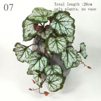 Planta Artificial De Valla Peacock Y Tortuga Hoja Begonia Verde Hierba En Maceta Para Decoración De Balcón Y Jardín Interior - details 8