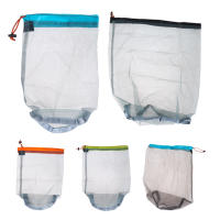 Bolsa De Almacenamiento Ultraligera De Malla Para Senderismo Y Escalada Bolsa De Limpieza Deportiva Con Cordón Para Camping S-XXL Unisex - details 2