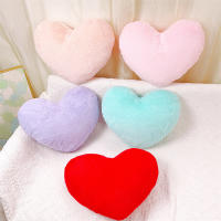 Cojín De Forma De Corazón De Peluche De Conejo Falso Para Sofá Decoración De Mesa Cofia Cojín De Silla Relleno De Algodón PP - details 0