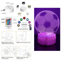 Lámpara De Noche LED 3D De Fútbol Ilusión Infantil Bola De Fútbol Táctil Decoración Para Habitación De Niños Regalo Luz De Mesa - details 12
