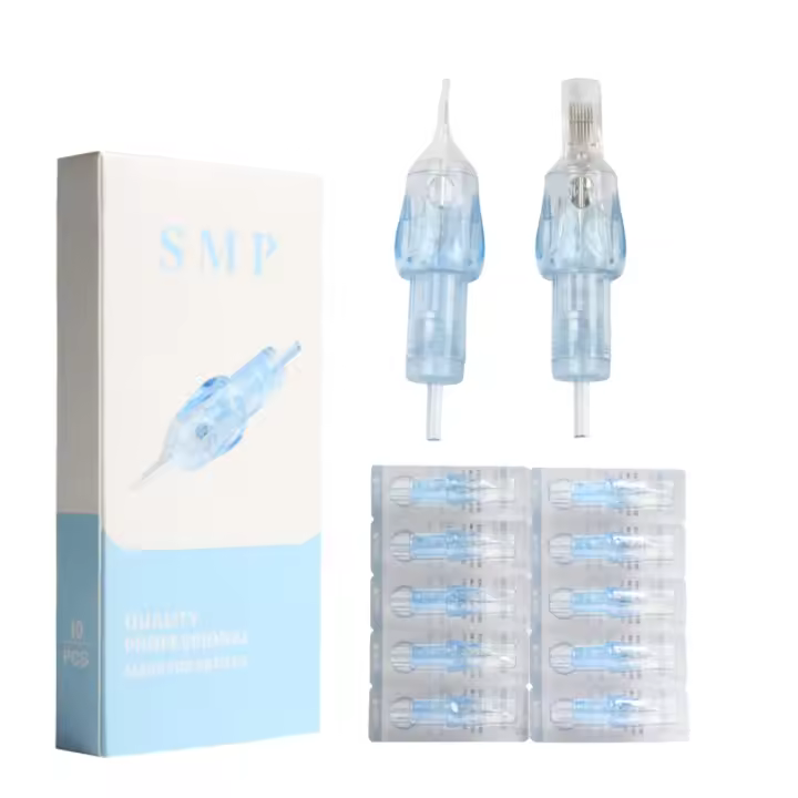 SMP 10PCS Agujas De Tatuaje Cartridge #10 Redondas Y Magnas Curvas/Desechables Con Membrana Para Máquina De Tatuaje - 1