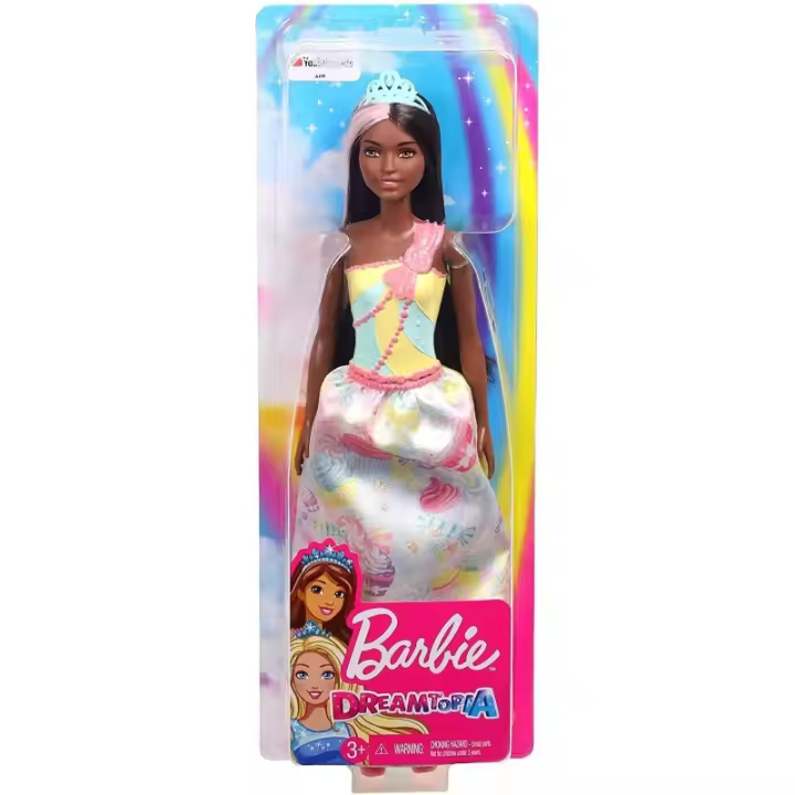 Princesas Barbie Morena De Colores Caramelo con diadema Fxt16 Mattel CPAFXT16 - 1