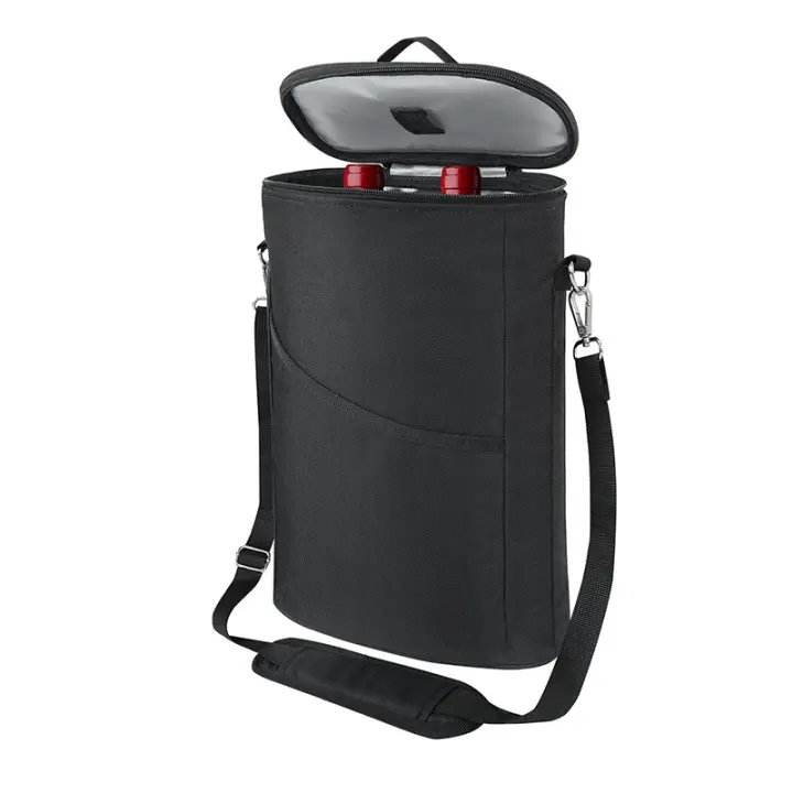 Bolsa térmica para vino, a prueba de fugas, acolchada, con asa y correa ajustable para el hombro. - 1