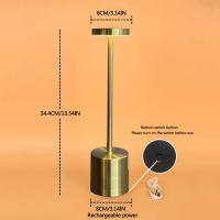 Lámpara De Mesa LED Recargable Táctil Con Metal En Tres Colores Luz Ambiental Creativa Para La Cama Decoración Exterior Luz Nocturna - details 2