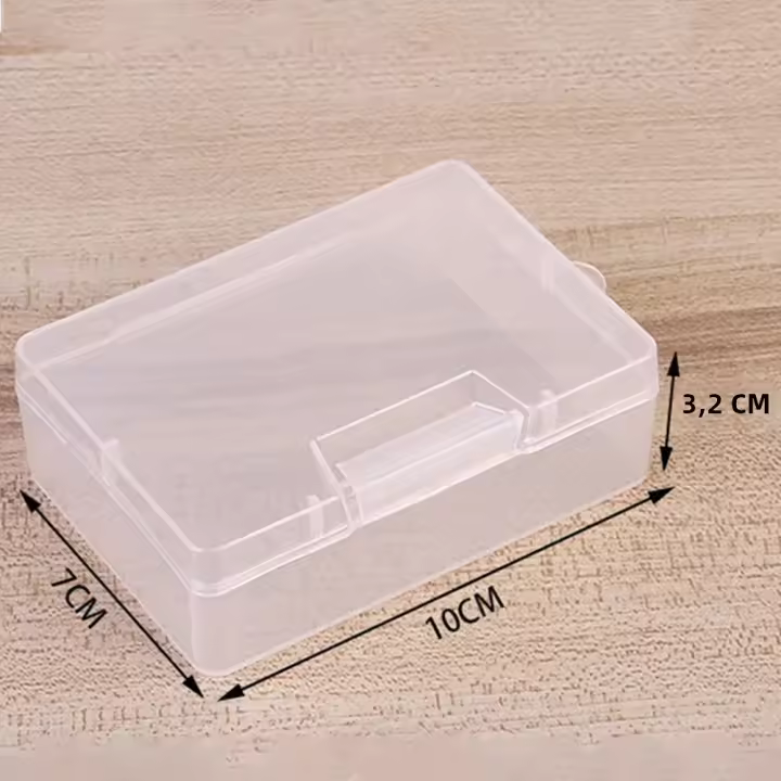 Caja De Almacenamiento Para Joyería Y Maquillaje Transparente Plástico Ecológico Para Pendientes Y Anillos Caja Organizadora De Hardware De Cosméticos LEENKEA - 1