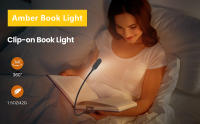 Lámpara De Lectura Amber Mini LED Recargable Con Clip Flexible Luz Nocturna Para Viaje Y Dormitorio Fuente De Alimentación USB - details 0
