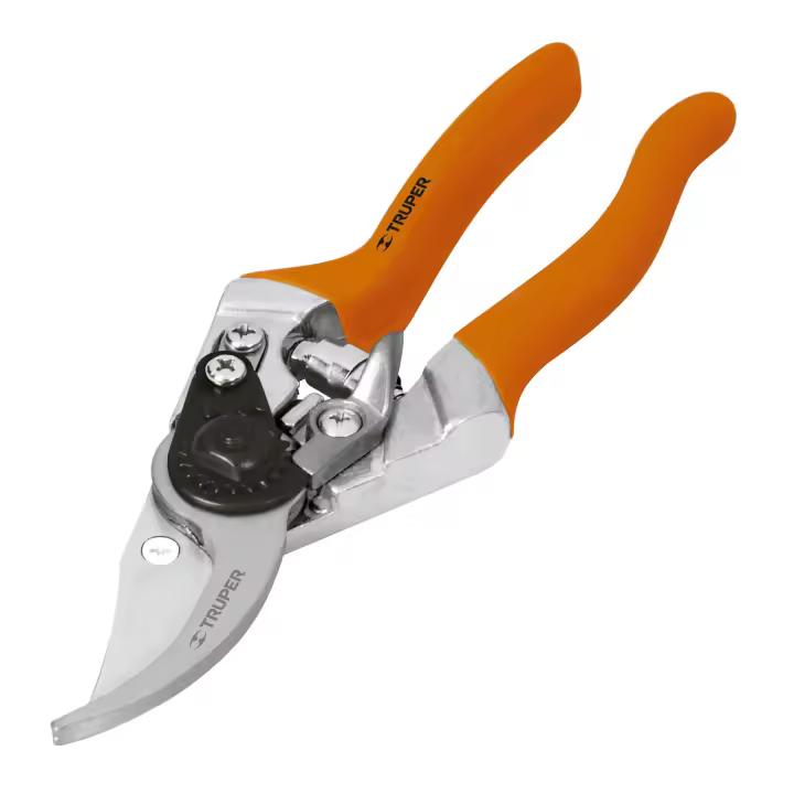 Tijera de Poda Truper de Aluminio con Cuchilla Curva de Acero SK5 - 20 Cm - 1