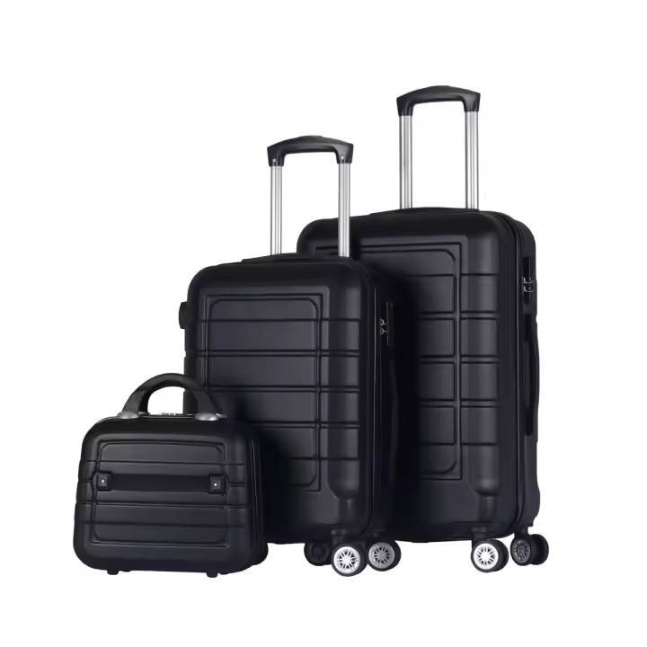 T-LoVendo Juego de 3 Maletas Set Trolley Maleta Cabina Neceser ABS Semirigidas Candado 4 Ruedas Equipaje de Mano - 1