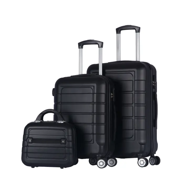 T-LoVendo Juego de 3 Maletas Set Trolley Maleta Cabina Neceser ABS Semirigidas Candado 4 Ruedas Equipaje de Mano - 1