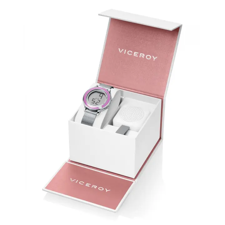 Pack Reloj+Altavoz SWEET VICEROY 401116-00 niña acero rosa - 1