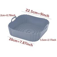 Almohadilla De Silicona Para Airfryer 22cm Accesorios Reutilizables Para Horno Y Fritura Eco-amigable Bandeja De Hornear Para Pizza Y Pollo Frito - details 6