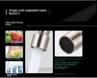 Grifo De Cocina De Acero Inoxidable Montado En Pared Sencillo Para Agua Fría Curva Baja Tapa De Agua De Calidad Premium - details 2