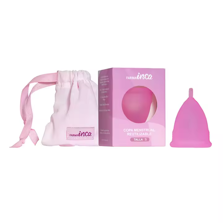 Copa Menstrual Ecológica Inca con Bolsa de transporte - Rosa - Tallas S-M-L - 1