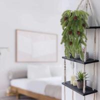 Planta Artificial De Pino Con Hojas Y Conos De 80cm 5 Ramas Colgante Para Decoración De Navidad Y Hogar Material Plástico - details 2