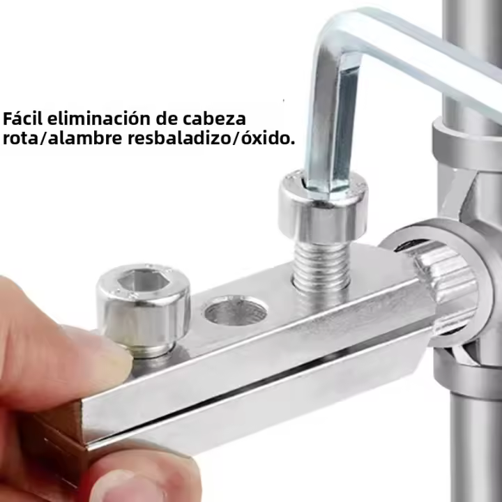 Juego De Herramientas De Reparación De Tubos Rotos Con Llave De Tapa Y Extraccción De Hilo 4/6 Puntos Herramienta Manual Para Reparación De Válvulas Y Quemadores - 1