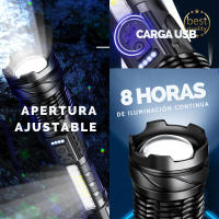 Linterna LED P70 Supervivencia de Láser Blanca de Alta Potencia con Bateria Integrada , Carga Rapida USB. - details 2