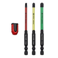 Juego De 4 Piezas De Puntas De Destornillador Eléctrico Con Imán Slotted Cross FPH1 FPH2 FPH3 FPZ1 FPZ2 FPZ3 Multifuncional Antideslizante De Acero De Aluminio - details 9