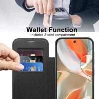 Funda De Cuero Magnética Para Google Pixel 9 pro XL 8A 7A Con Ranura Para Tarjetas Y Carga Inalámbrica Magsafe Cubierta Protectora Trasera Transparente - details 3