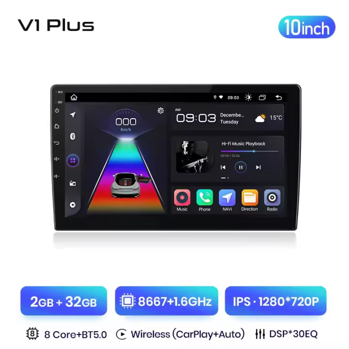 Junsun V3 Plus 2K Android 13 CarPlay inalámbrico Android Auto Radio para Honda Accord 7 2003 2004 2005 2006 2007 2008 Sistemas inteligentes para coches  7870 Autoradio - 1