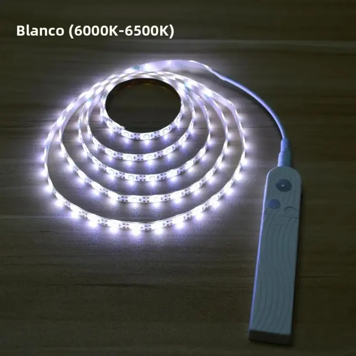 Tira De Luz LED Inalámbrica Con Sensor De Movimiento PIR USB 5V Impermeable Para Iluminación Nocturna En Camas Armarios Cocinas Gabinetes - 1