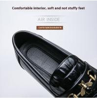 Zapatos De Cuero Casual Para Hombre Estilo Británico Y Coreano Con Diseño De Abeja Mullidos Y Transpirables Para Oficina Y Moda - details 4