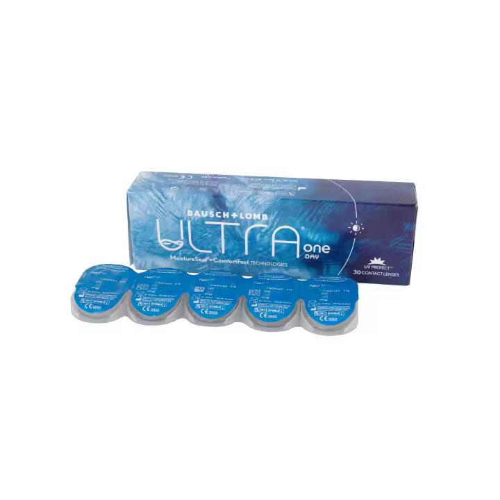 ULTRA ONE DAY BAUSCH + LOMB - Lentillas Diarias Esféricas Desechables (30 Uds) | 8.6 BC | 14.20 DIA | Advanced MoistureSeal | Tecnología ConfortFeel | Confort e Hidratación Avanzada - 1
