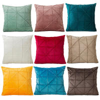 Cubierta De Cojín De Terciopelo 18x18 Pulgadas En Rojo Estilo Americano Para Sofá Decorativo Con Cuadrícula Chequera Removible Y Lavable - details 10