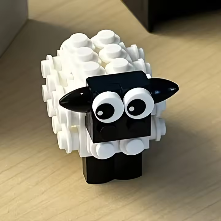 Juguetes De Bloques De Construcción Pequeños De Ovejas Creativas Y Lindas 52 Piezas Blocos De Construção De Animais De Pelúcia Para Crianças Presente De Natal - 1