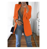 Chaqueta De Mujer Estilo Europeo Y Americano Casual Polo Cuello Redondo Ajustada Para Primavera Y Otoño 2024 Polyester Cotton - details 26