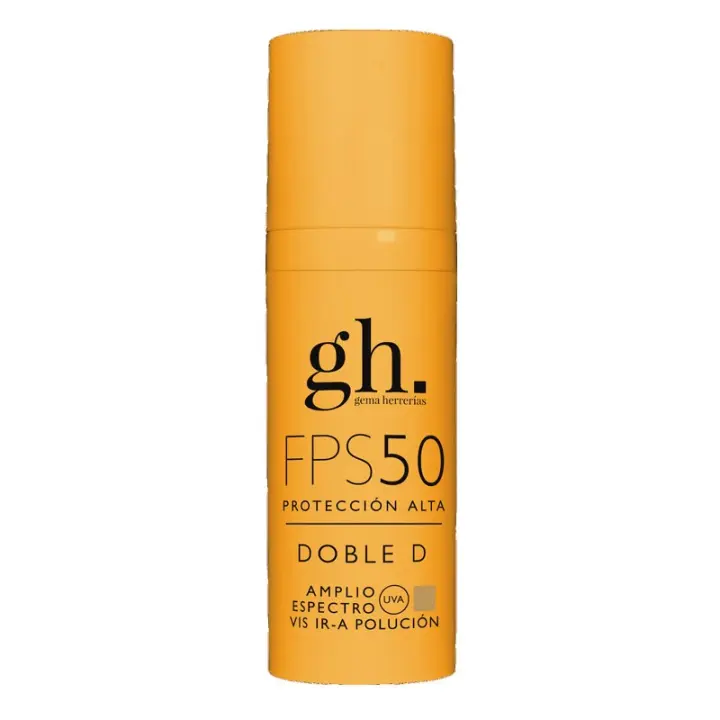 Gema Herrerias Protector Solar Gema Herrerías Doble D FPS 50+ Tono Dorado Manuela 50ml - 1