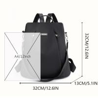 Mochila Multifuncional Antirrobo Para Mujer Casual Nylon Sólida Con Correa Desmontable Bolso Escolar De Moda Para Viajes - details 9
