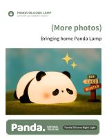 Lámpara Nocturna De Silicona Suave Con Diseño De Panda LED Recargable Para Dormitorio Regalo Para Niños Luz Nocturna Ajustable Y Dimmable Con Sensor De Toque - details 14